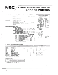 Datasheet 2SD986 manufacturer NEC