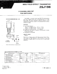 Datasheet 2SJ196 manufacturer NEC