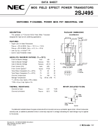 Datasheet 2SJ495 manufacturer NEC