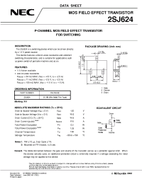 Datasheet 2SJ624 manufacturer NEC