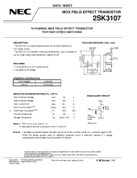 Datasheet 2SK3107 manufacturer NEC