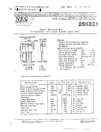 Datasheet 2SK821 manufacturer NEC