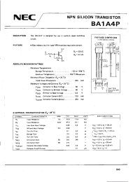 Datasheet BA1A4P manufacturer NEC