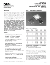 Datasheet CMOS-8LCX manufacturer NEC