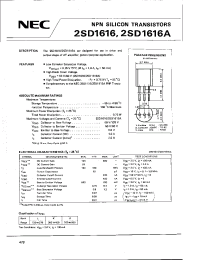 Datasheet D1616 manufacturer NEC