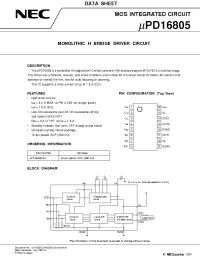 Datasheet D16805 manufacturer NEC