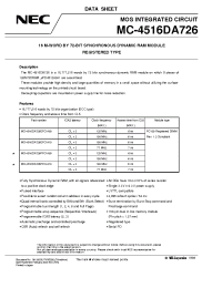Datasheet MC-4516DA726 manufacturer NEC