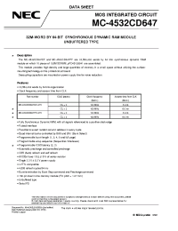 Datasheet MC-4532CD647EF-A75 manufacturer NEC