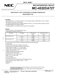 Datasheet MC-4532DA727PF-A75 manufacturer NEC