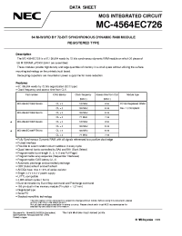 Datasheet MC-4564EC726PFB-A80 manufacturer NEC