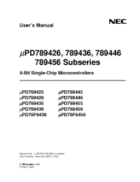 Datasheet mPD78F9456 manufacturer NEC