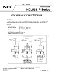 Datasheet NDL5551PC manufacturer NEC