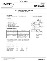 Datasheet NE34018 manufacturer NEC