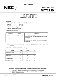 Datasheet NE72218-T2 manufacturer NEC