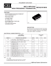 Datasheet NESG2101M16 manufacturer NEC