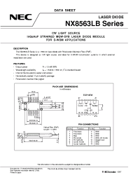 Datasheet NX8563LB405-BA manufacturer NEC