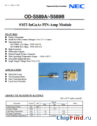 Datasheet OD-S589 manufacturer NEC