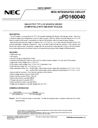 Datasheet UPD160040 manufacturer NEC