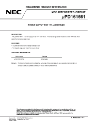 Datasheet UPD161661 manufacturer NEC