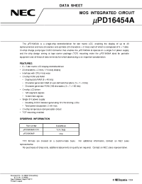 Datasheet UPD16454A manufacturer NEC