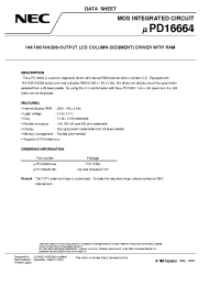 Datasheet UPD16664N-001 manufacturer NEC