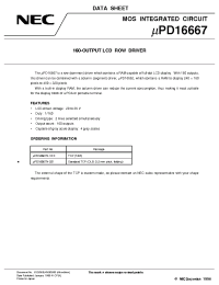 Datasheet UPD16667N manufacturer NEC