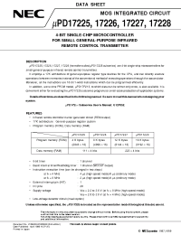 Datasheet UPD17225GT manufacturer NEC