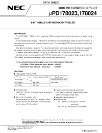Datasheet UPD178023GF manufacturer NEC