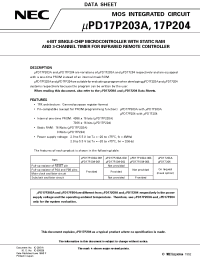 Datasheet UPD17P204GC-001-3BH manufacturer NEC