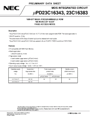 Datasheet uPD23C16343 manufacturer NEC
