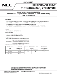 Datasheet UPD23C32380F9-xxx-BC3 manufacturer NEC