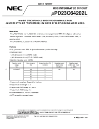 Datasheet uPD23C64202L manufacturer NEC