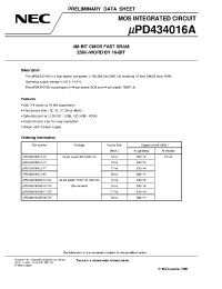 Datasheet UPD434016AG5-12-7JF manufacturer NEC