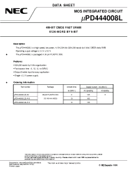 Datasheet UPD444008LLE-A12 manufacturer NEC