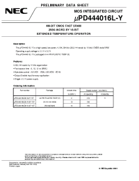 Datasheet UPD444016L-Y manufacturer NEC