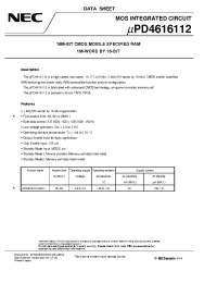 Datasheet UPD4616112F9-BC90-BC2 manufacturer NEC