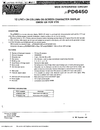 Datasheet UPD6450CX-002 manufacturer NEC