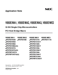 Datasheet UPD703107AF1-xxx-EN4 manufacturer NEC