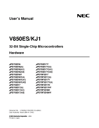 Datasheet UPD703217GJA1-xxx-UEN manufacturer NEC