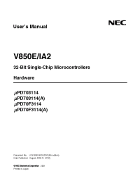 Datasheet UPD70F3114 manufacturer NEC