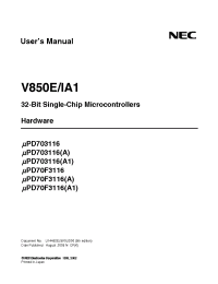 Datasheet UPD70F3116GJ-UEN-A manufacturer NEC