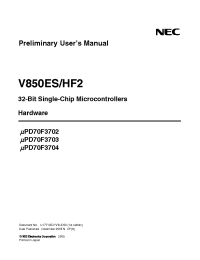 Datasheet UPD70F3702 manufacturer NEC