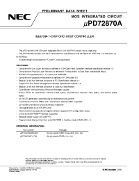 Datasheet UPD72870A manufacturer NEC