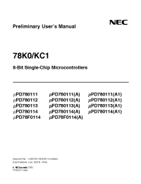 Datasheet uPD780112 manufacturer NEC