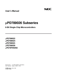Datasheet UPD789022 manufacturer NEC