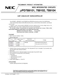 Datasheet UPD789102CT manufacturer NEC