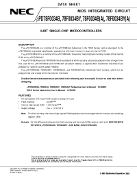 Datasheet UPD78F0034BYF1-CN3 manufacturer NEC