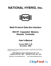 Datasheet NHI-15191RT manufacturer NHI