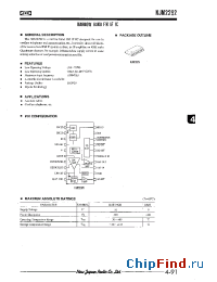 Datasheet NJM2292V manufacturer NJRC