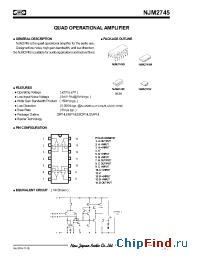 Datasheet NJM2745E manufacturer NJRC